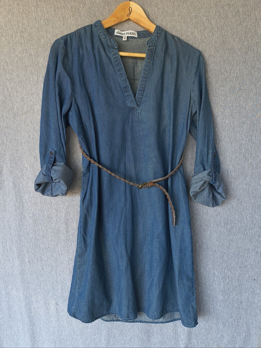 Almost Famous Denim Shirt Dress ā Belted ā Medium